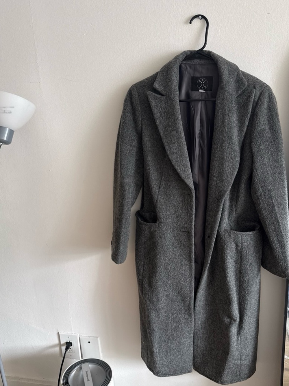 Othr Gray Long Men's Trench Coat